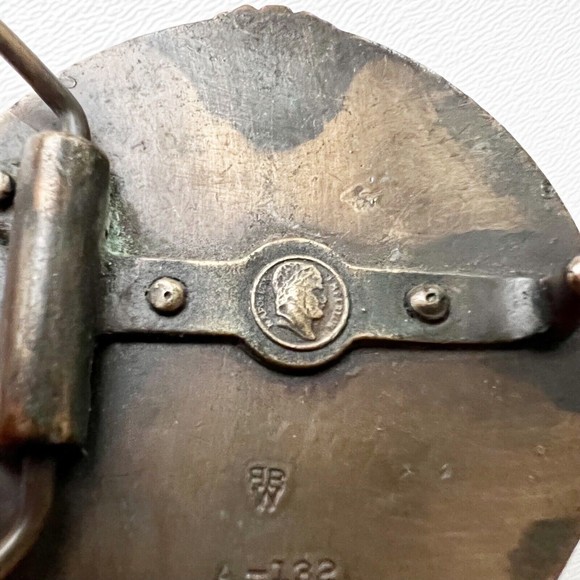 Vintage Pewter Seventh Cavalry Rough Rider Commemorative Belt Buckle 2.5\